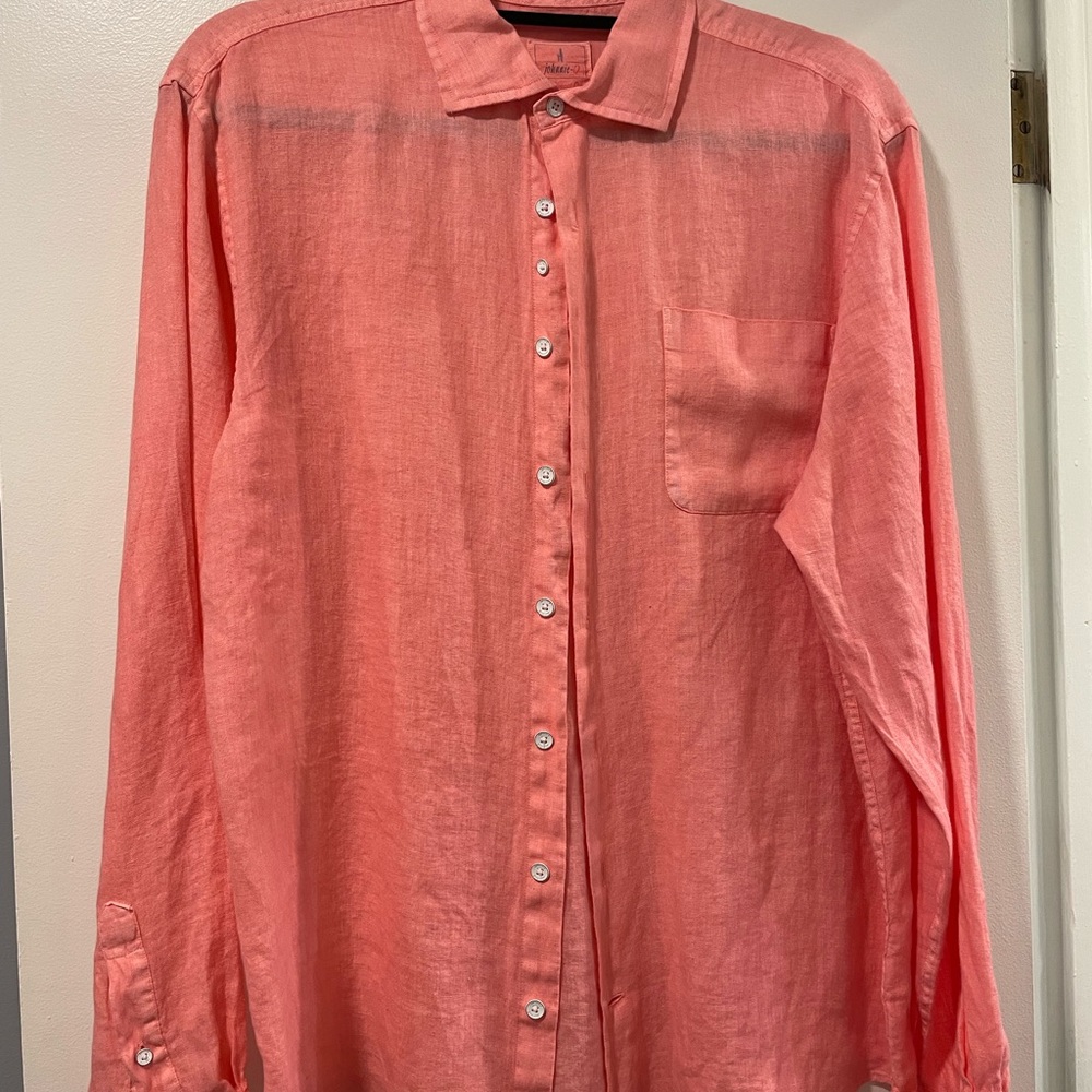 johnnie-O Pink Casual Button Down Shirt